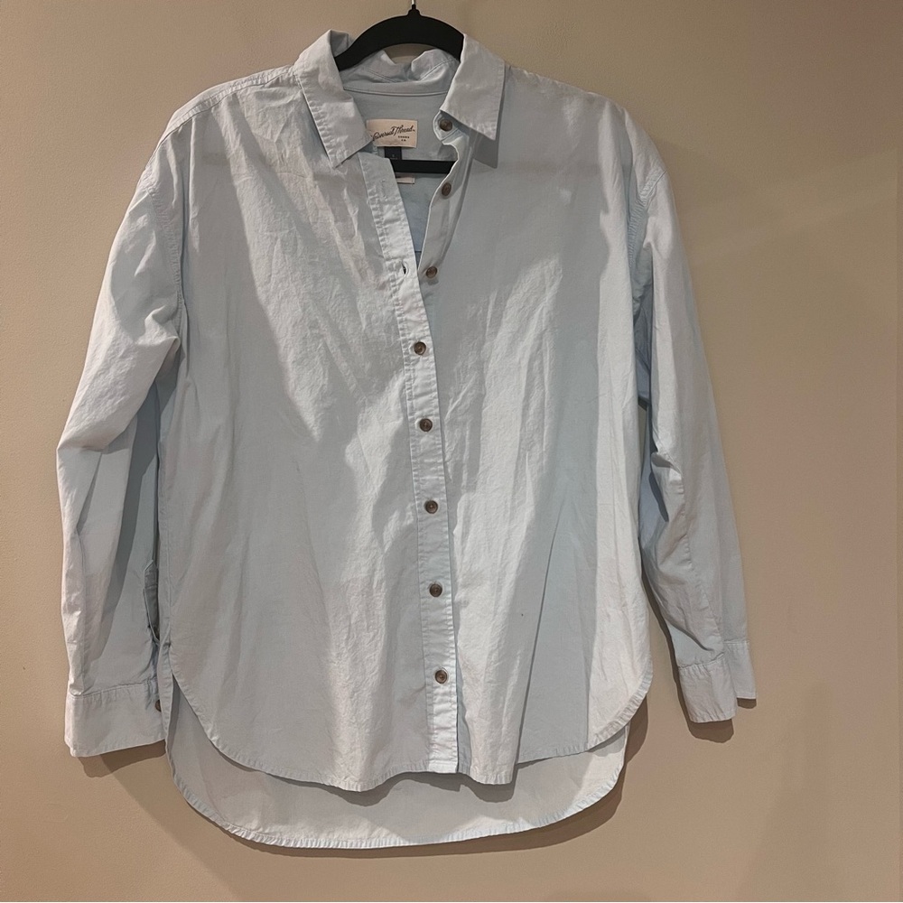Universal Thread Light Blue Button Down Top - Picture 2 of 6
